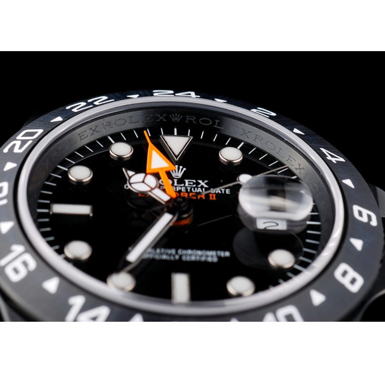 Aaa replica watch Dial 2385 Black Bezel Rolex Watch Ceramic Explorer Black 0804